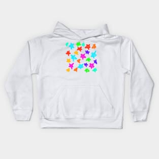 Colorful stars abstract art design pattern Kids Hoodie